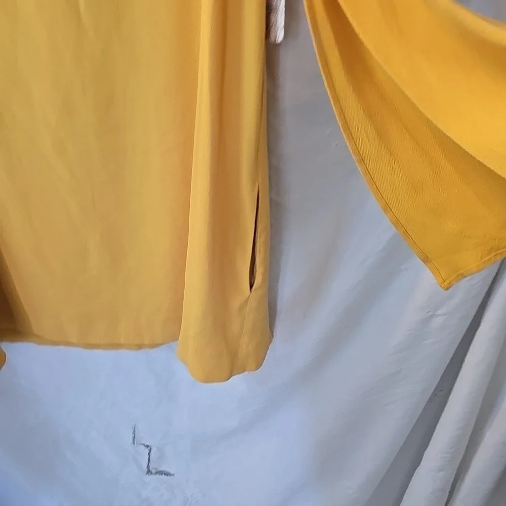 Free People Some Like It Hot Dress In Sun‎ Yellow SIZE L Flowy Slit Sleeves NWT